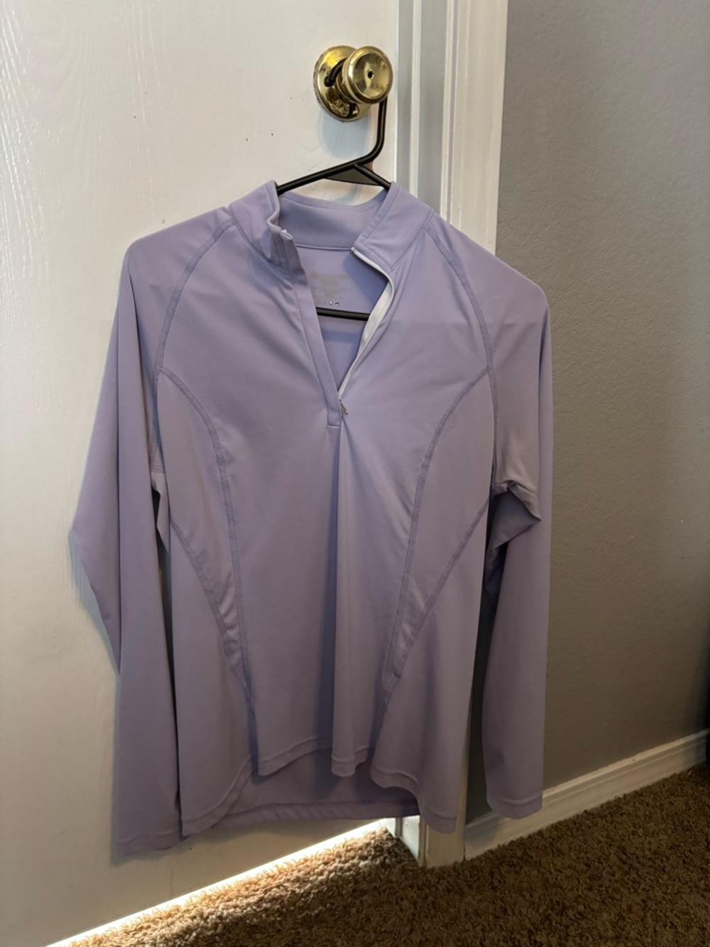 Light Lavender Athletic Quarter-Zip Pullover